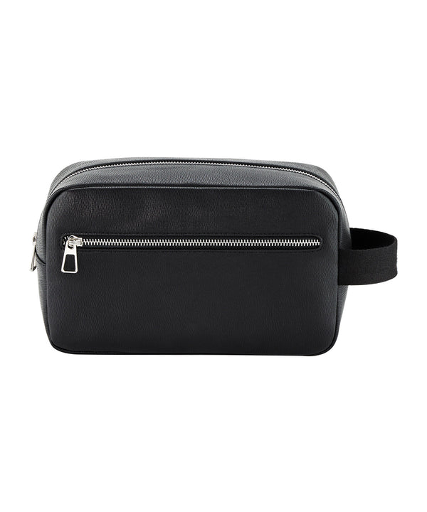 Quadra Tailored Luxe PU Wash Bag - Black
