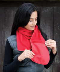 Resultwinteressentials Polartherm™ Fleece Scarf with Zip Pocket - Black
