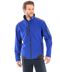 Result Ripstop Softshell Workwear Jacket - Black/Black