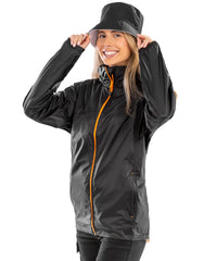 Resulturbanoutdoor HDi Quest Lightweight Stowable Jacket - Black/Orange