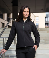 Result Women's Core Printable Softshell Jacket - Black/Black