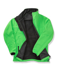 Result Women's Core Printable Softshell Jacket - Vivid Green/Black