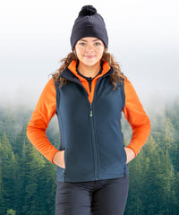 Result Women's Printable Softshell Bodywarmer - Black/Black