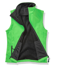 Result Women's Printable Softshell Bodywarmer - Vivid Green/Black