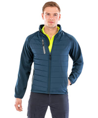 Resultrecycled Compass Padded Softshell Jacket - Black/Black