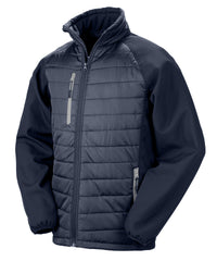 Resultrecycled Compass Padded Softshell Jacket - Navy/Grey
