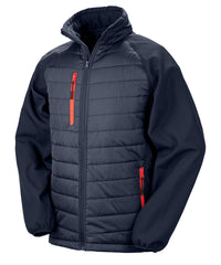 Resultrecycled Compass Padded Softshell Jacket - Navy/Red