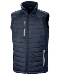Resultrecycled Compass Padded Softshell Gilet - Navy/Grey