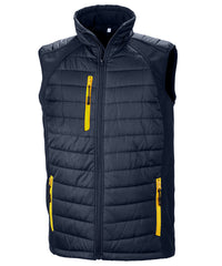 Resultrecycled Compass Padded Softshell Gilet - Navy/Yellow