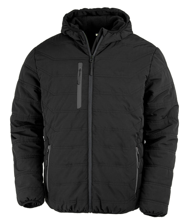 Resultrecycled Recycled Compass Padded Winter Jacket - Black/Black