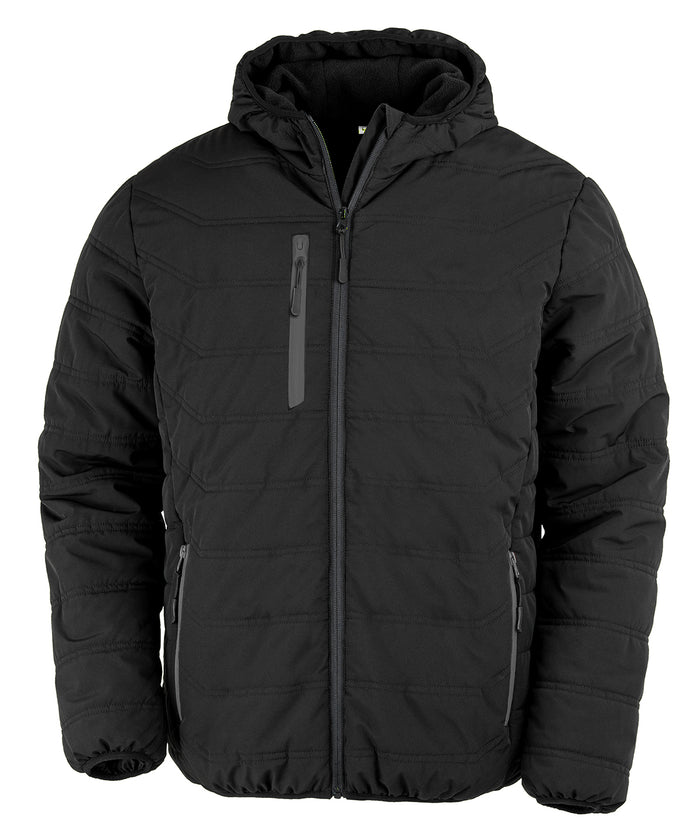 Resultrecycled Recycled Compass Padded Winter Jacket - Black/Black
