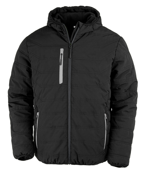Resultrecycled Recycled Compass Padded Winter Jacket - Black/Grey