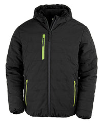 Resultrecycled Recycled Compass Padded Winter Jacket - Black/Lime