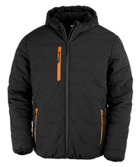 Resultrecycled Recycled Compass Padded Winter Jacket - Black/Orange