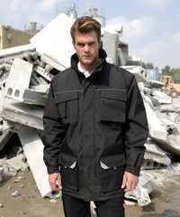 Result Work-Guard Sabre Long Coat - Black