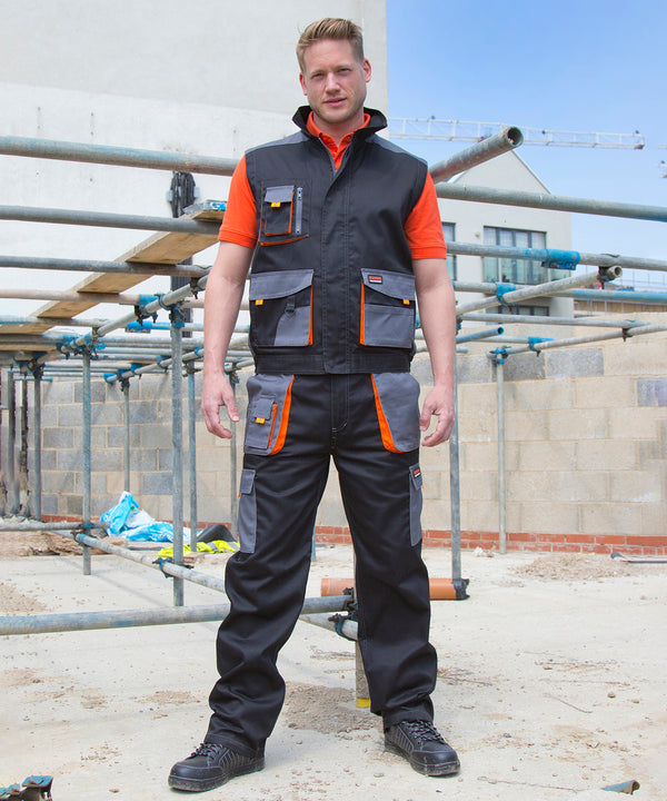 Result Work-Guard Lite Trousers - Black/Grey/Orange