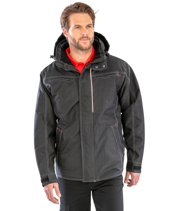 Result Denim Texture Rugged Jacket - Black