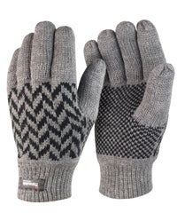 Resultwinteressentials Pattern Thinsulate™ Glove - Grey/Black