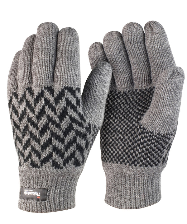 Resultwinteressentials Pattern Thinsulate™ Glove - Grey/Black