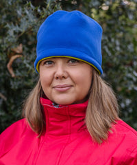 Resultwinteressentials Reversible Fleece Skull Hat - Navy/Orange