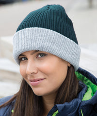 Resultwinteressentials Double-layer Knitted Hat - Black/Grey