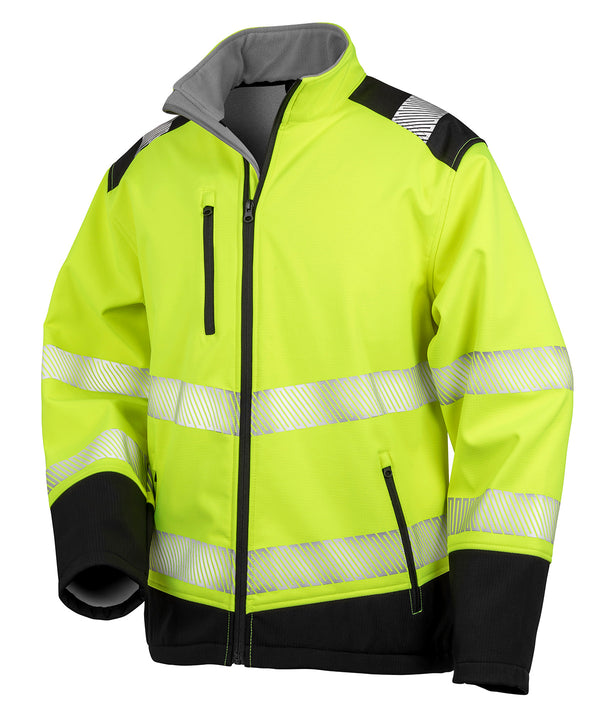 Result Printable Ripstop Safety Softshell - Fluorescent Yellow/Black
