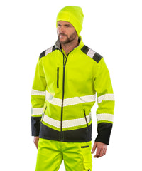 Result Printable Ripstop Safety Softshell - Fluorescent Orange/Black