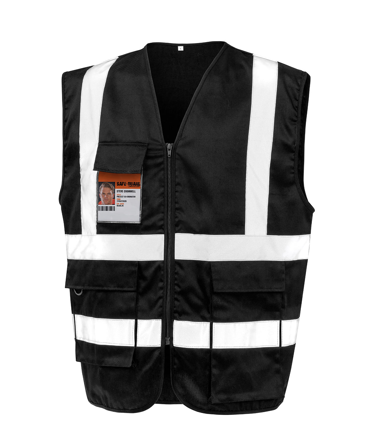 Result Heavy Duty Polycotton Security Vest - Black