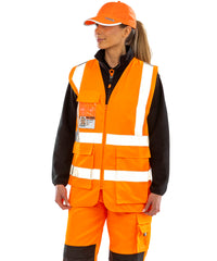 Result Heavy Duty Polycotton Security Vest - Black