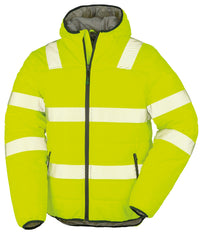 Resultrecycled Recycled Ripstop Padded Safety Jacket - Fluorescent Yellow