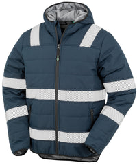 Resultrecycled Recycled Ripstop Padded Safety Jacket - Navy
