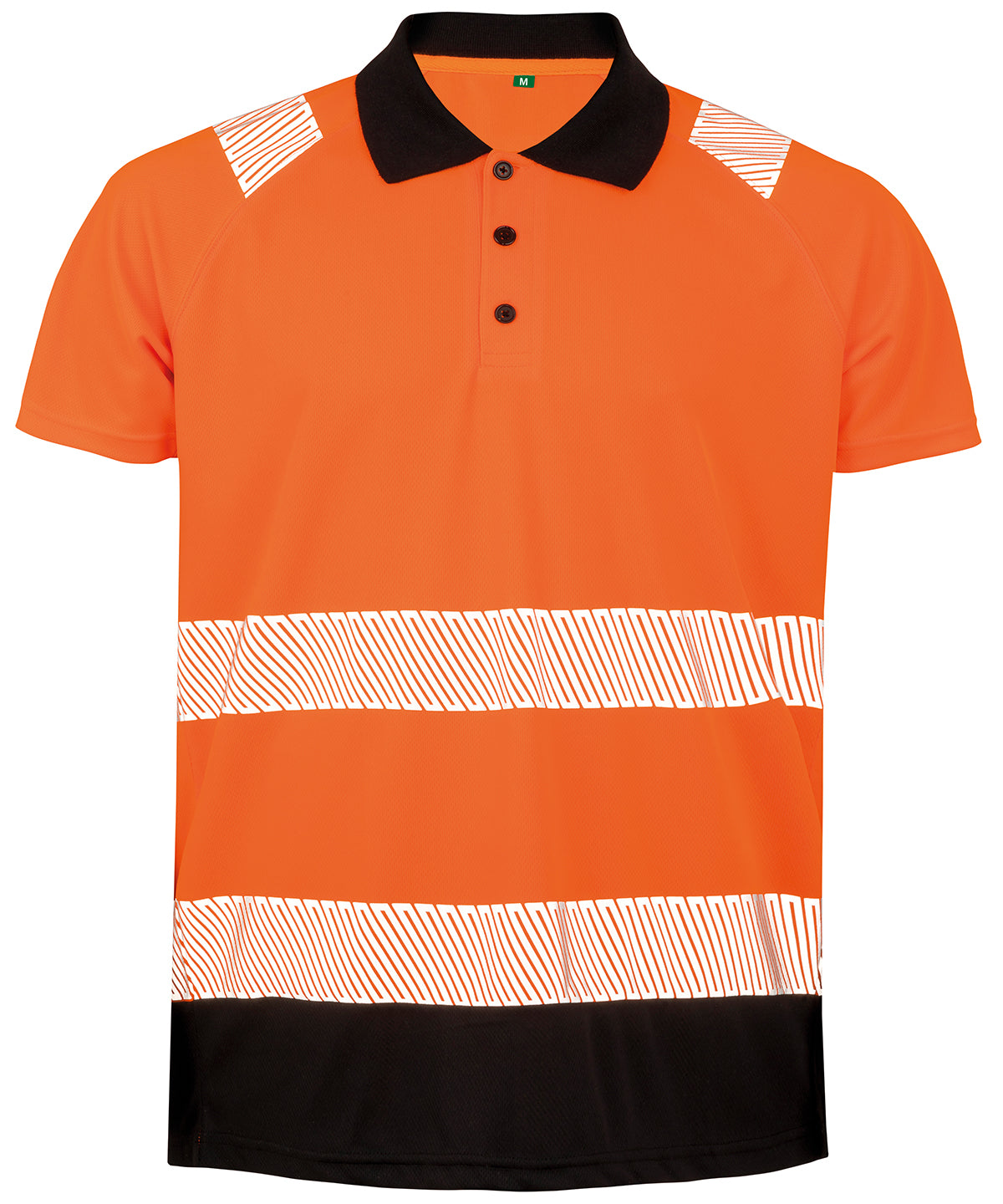 Resultrecycled Recycled Safety Polo - Fluorescent Orange/Black*