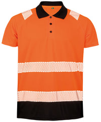 Resultrecycled Recycled Safety Polo - Fluorescent Orange/Black*