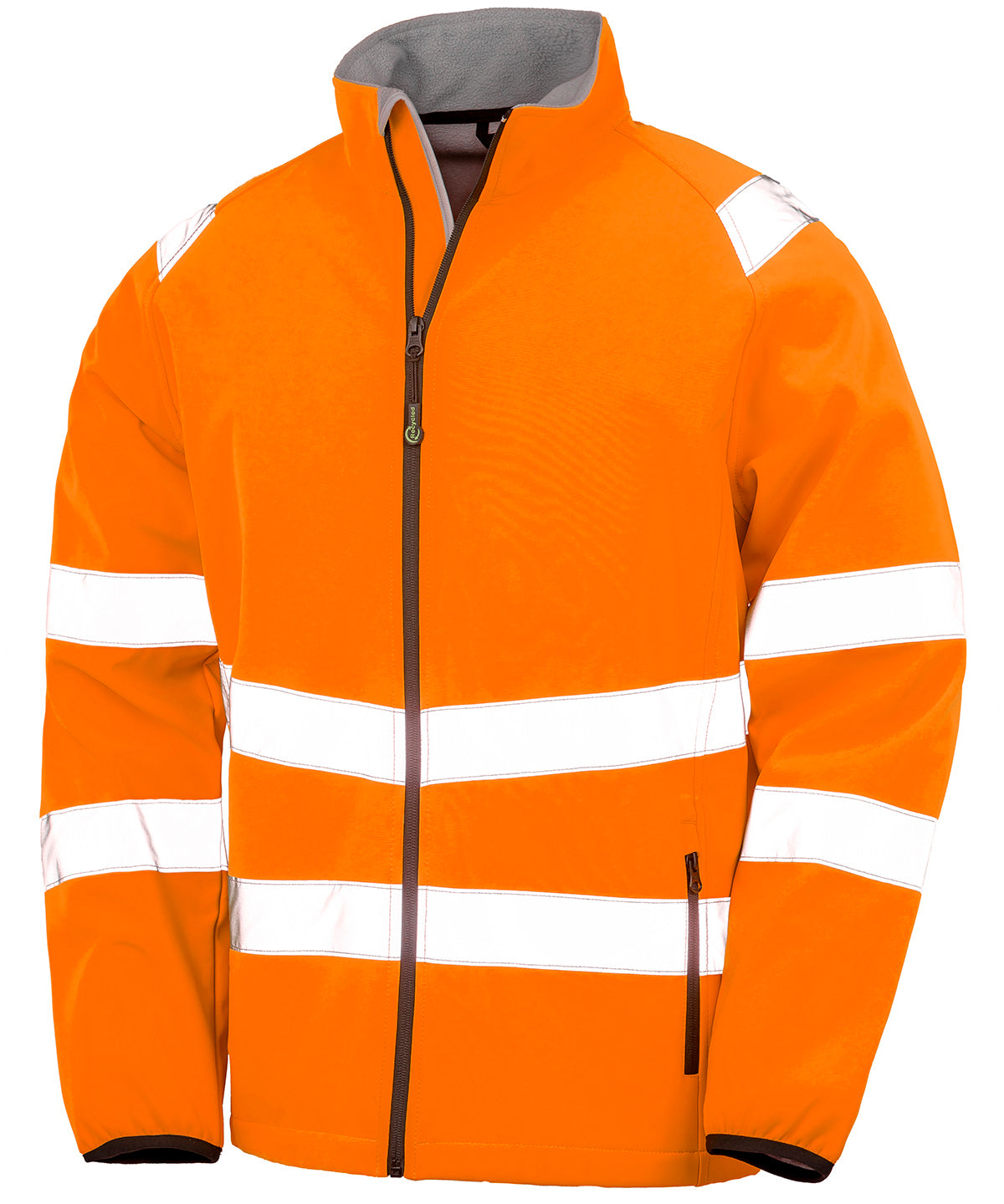 Resultrecycled Recycled 2-layer Printable Safety Softshell - Fluorescent Orange
