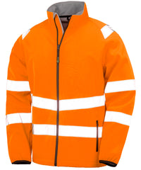 Resultrecycled Recycled 2-layer Printable Safety Softshell - Fluorescent Orange