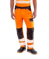 Result Safe-Guard Recycled Dynamic Stretch Safety Trousers - Fluorescent Orange