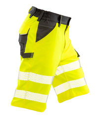 Result Safe-Guard Recycled Dynamic Stretch Safety Shorts - Fluorescent Yellow