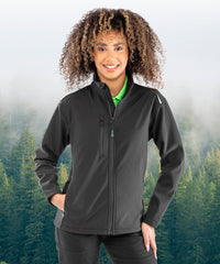 Resultrecycled Women's Recycled 3-layer Printable Softshell Jacket - Black