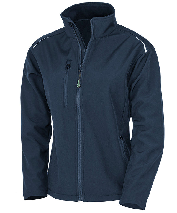 Resultrecycled Women's Recycled 3-layer Printable Softshell Jacket - Navy