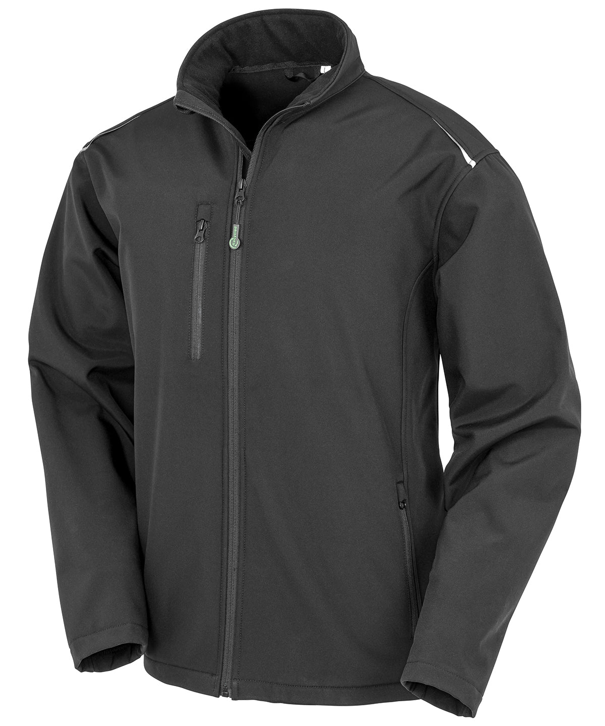 Resultrecycled Recycled 3-layer Printable Softshell Jacket - Black