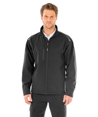 Resultrecycled Recycled 3-layer Printable Softshell Jacket - Black