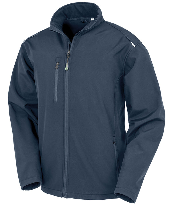 Resultrecycled Recycled 3-layer Printable Softshell Jacket - Navy