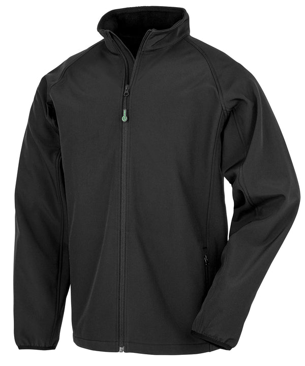 Resultrecycled Recycled 2-layer Printable Junior Softshell - Black