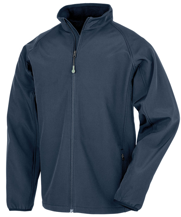 Resultrecycled Men's Recycled 2-layer Printable Softshell Jacket - Navy
