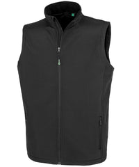 Resultrecycled Men's Recycled 2-layer Printable Softshell Bodywarmer - Black