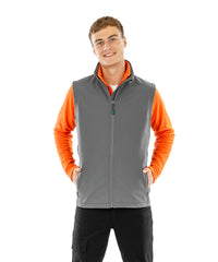 Resultrecycled Men's Recycled 2-layer Printable Softshell Bodywarmer - Black