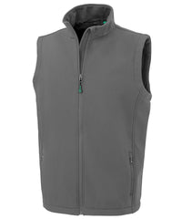 Resultrecycled Men's Recycled 2-layer Printable Softshell Bodywarmer - Workguard Grey