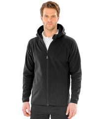 Resultrecycled Recycled Hooded Microfleece Jacket - Black