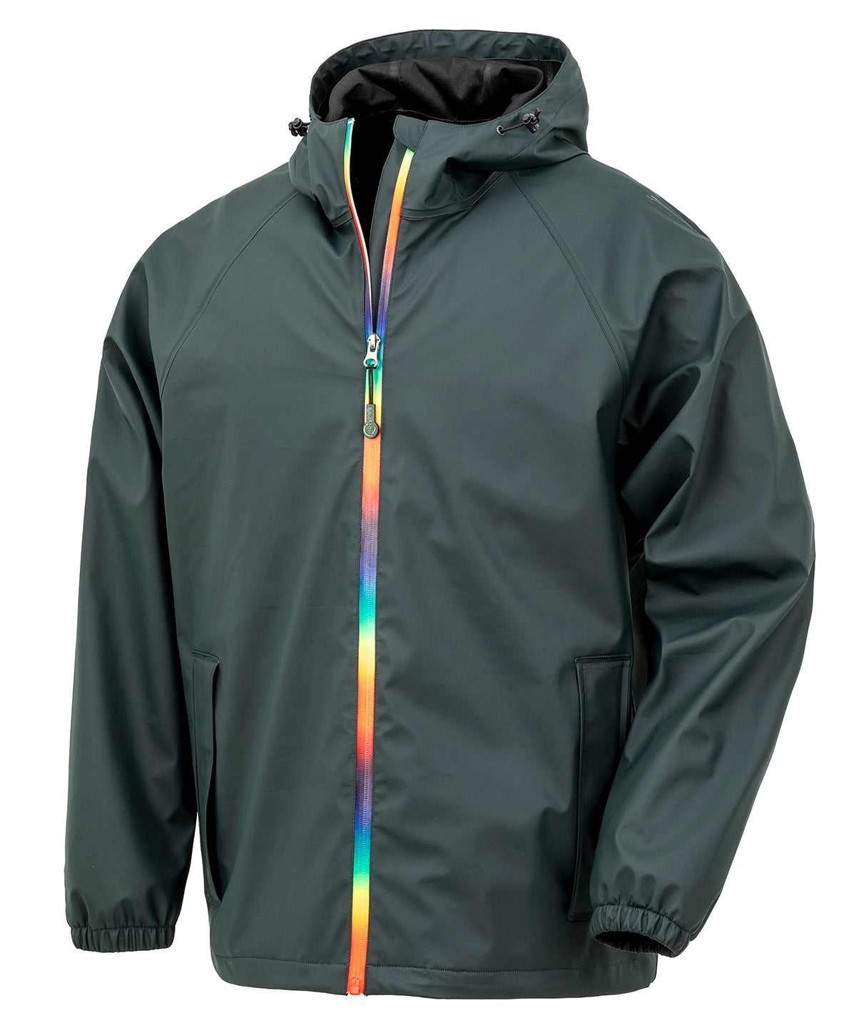Resultrecycled Prism PU Waterproof Jacket with Recycled Backing - Black Olive