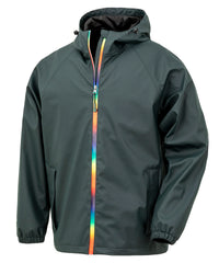 Resultrecycled Prism PU Waterproof Jacket with Recycled Backing - Black Olive